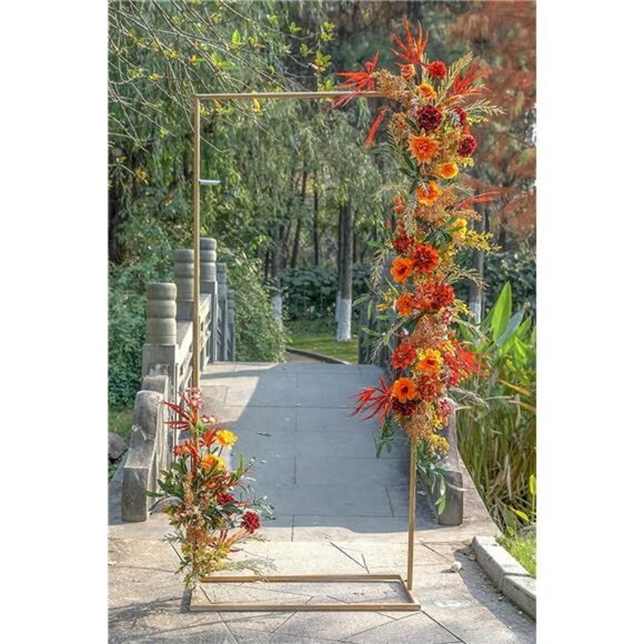 Artificial Flowers 25pcs Red Silk Flowers Combo with Stems (Orange) - Picture 5 of 6